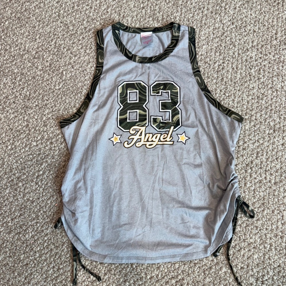 No Boundaries Girls Gray Camo Trim Angel 83 Tank Top Size XXL 19